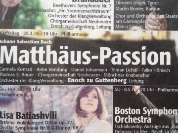 Zweimal Matthäus-Passion in Berlin und München
